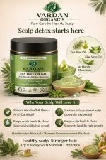 Vardan Organics Tea Tree Oil Gel Tea Tree Oil Scalp Treatment Ayurvedic Pre-Shampoo Gel - Ingredients & Details - Vardan Organics