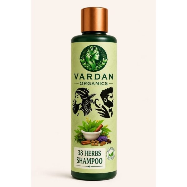 Vardan Organics 38 Herbs Ayurvedic Shampoo Ayurvedic shampoo for hair fall Organic Anti-Hairfall Formula - Vardan Organics Ayurvedic Products