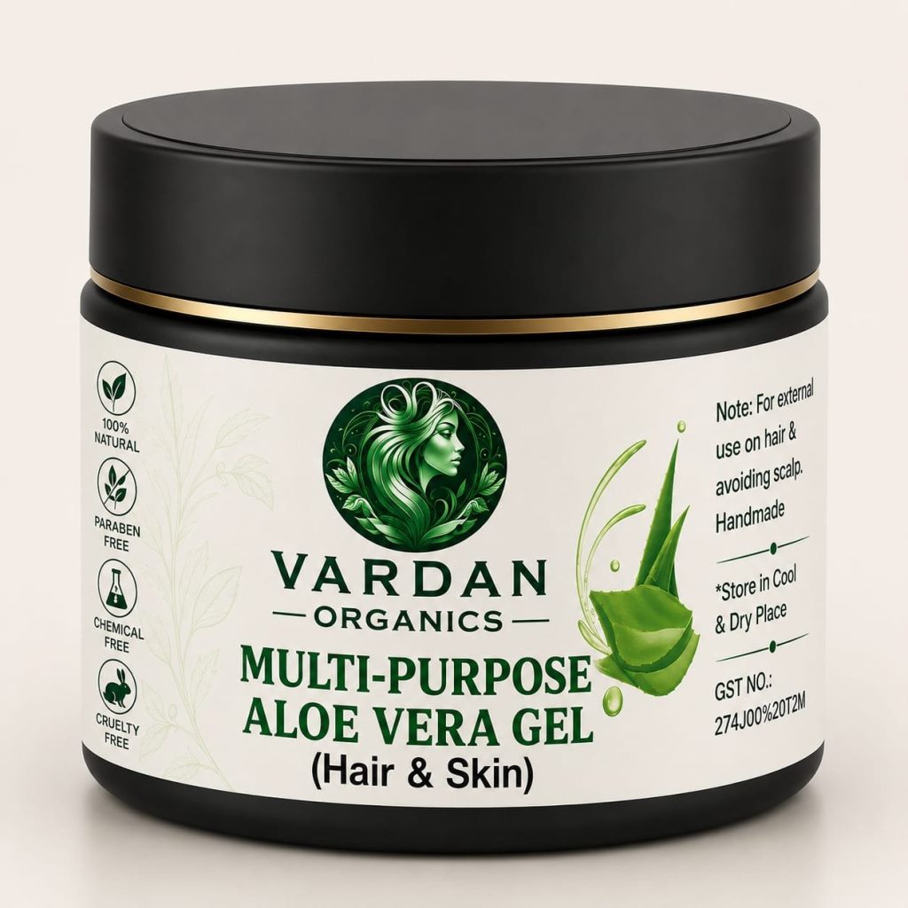 Vardan Organics Multipurpose Aloe Vera Gel Pure Aloe Vera Gel for Hair & Skin Hydrating Herbal Formula - Vardan Organics Ayurvedic Products
