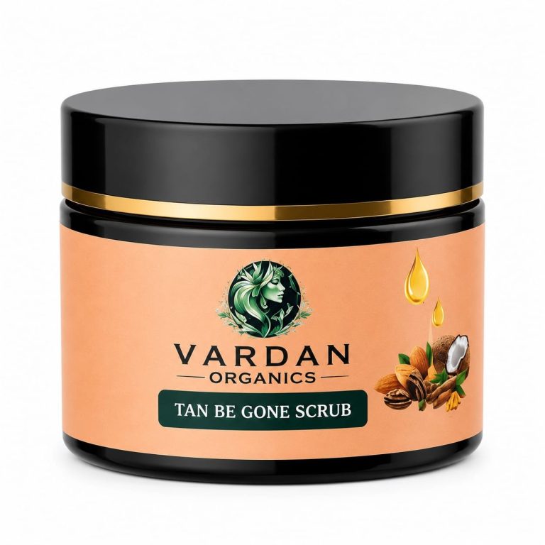 Vardan Organics Tan Be Gone Face & Body Scrub Ayurvedic Tan Removal Scrub Herbal Anti-Tan Exfoliator - Vardan Organics Ayurvedic Products