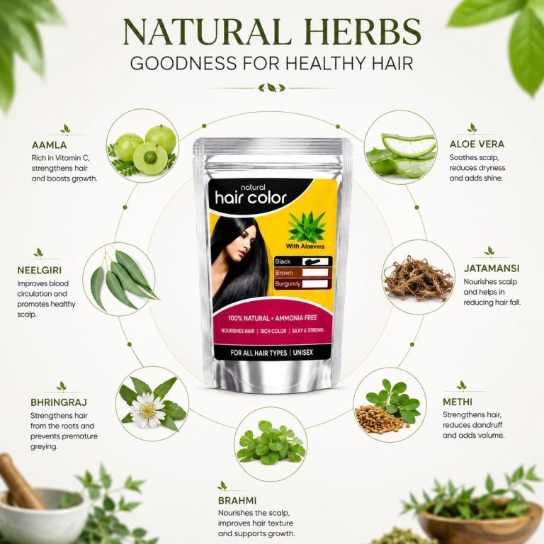 Vardan Organics Black Natural Hair Color Handmade Ayurvedic Hair Color No Ammonia No Paraben No Sulfate With Aloe Vera 100g (4 x 25g Sachets) - Ingredients & Details - Vardan Organics