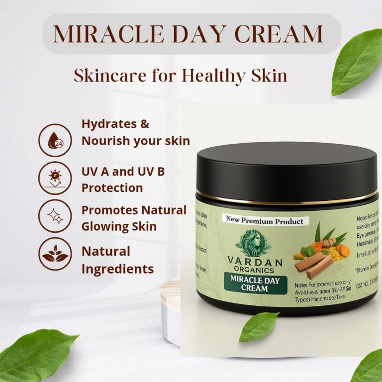 Vardan Organics Miracle Day Cream Natural Face Cream for Glow Herbal Daily Hydration - Ingredients & Details - Vardan Organics