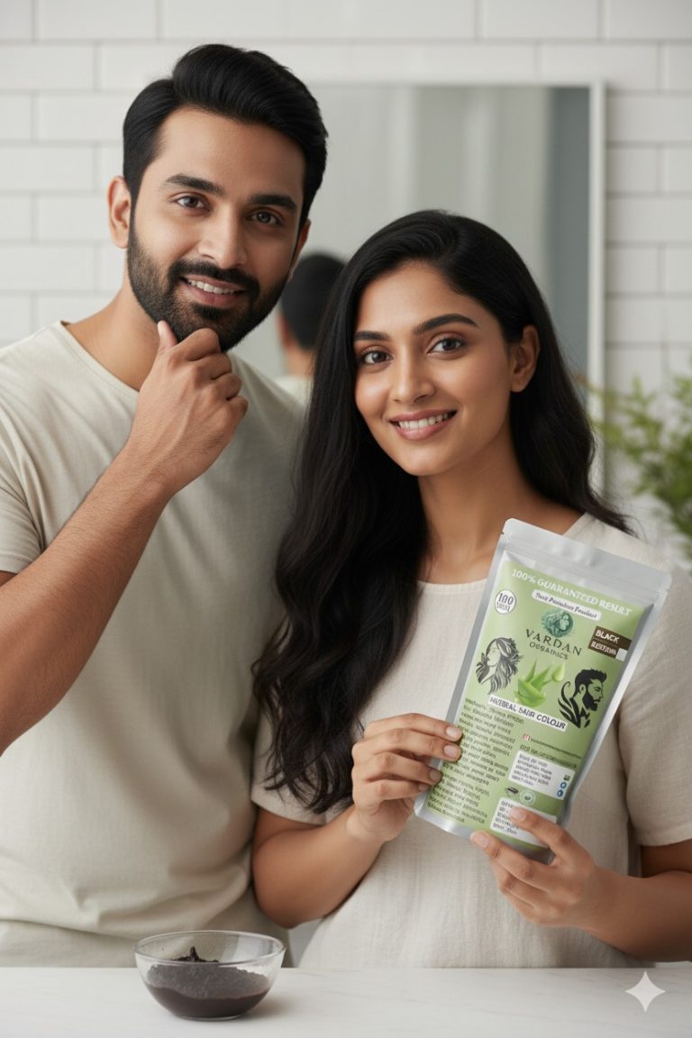 Vardan Organics Organic Brown Hair Colour Natural Herbal Hair Dye Ammonia-Free Ayurvedic Formula - Ingredients & Details - Vardan Organics