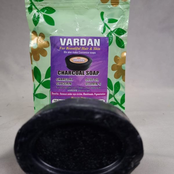 Vardan Organics Charcoal Soap Deep Detox Charcoal Soap for Face & Body Natural Ayurvedic Cleanser - Ingredients & Details - Vardan Organics