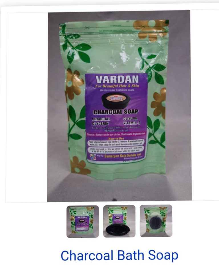 Vardan Organics Charcoal Soap + Gold Aloe Vera Gel Combo Ayurvedic Skincare Combo Each - Ingredients & Details - Vardan Organics