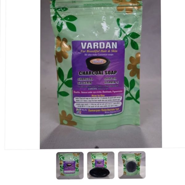 Vardan Organics Charcoal Soap + Rose & Hibiscus Aloe Vera Gel Combo Organic Face Brightening Combo Each - Ingredients & Details - Vardan Organics