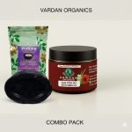 Vardan Organics Charcoal Soap + Rose & Hibiscus Aloe Vera Gel Combo Organic Face Brightening Combo Each - Vardan Organics Ayurvedic Products
