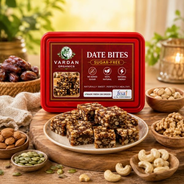 Vardan Organics Sugar-Free Date Bites No Added Sugar Healthy Dry Fruit Sweet - Vardan Organics Ayurvedic Products
