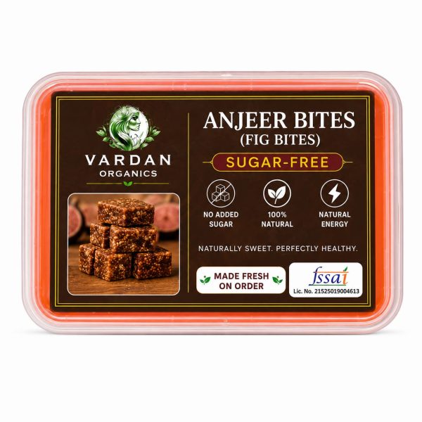 Vardan Organics Sugar-Free Anjeer Fig Bites No Added Sugar Premium Anjeer Sweet - Vardan Organics Ayurvedic Products