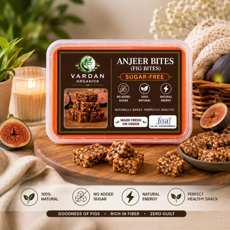 Vardan Organics Sugar-Free Anjeer Fig Bites No Added Sugar Premium Anjeer Sweet - Ingredients & Details - Vardan Organics