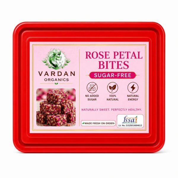 Vardan Organics Sugar-Free Rose Petal Bites m - Vardan Organics Ayurvedic Products