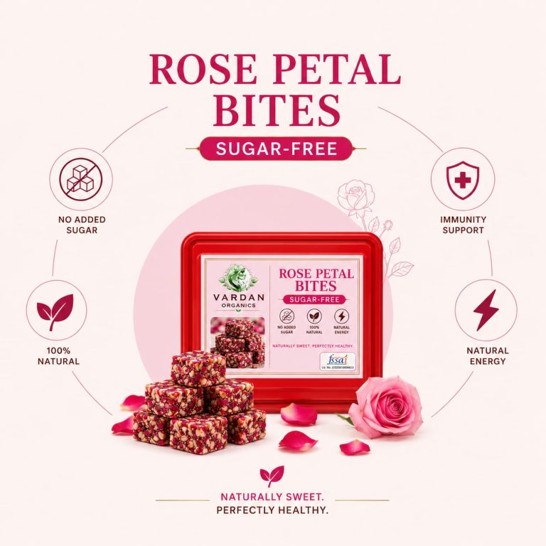 Vardan Organics Sugar-Free Rose Petal Bites m - Ingredients & Details - Vardan Organics