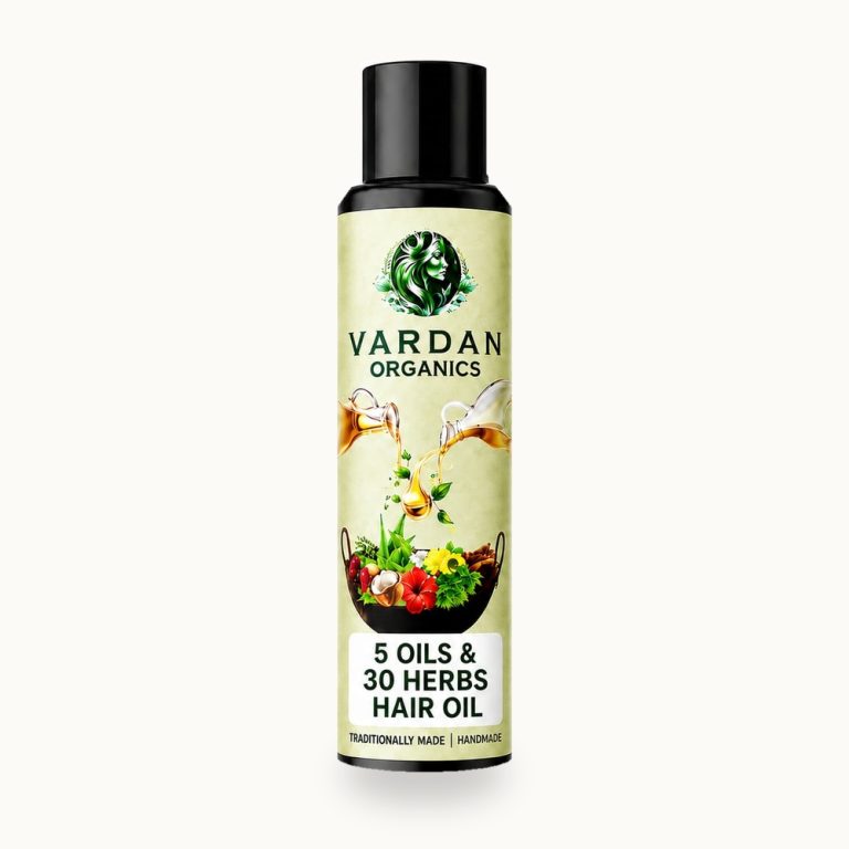 Vardan Organics 5 Oils Ayurvedic Hair Oil 30 Herbs Hair Oil for Hair Fall Trial & Traveling Pack - Vardan Organics Ayurvedic Products