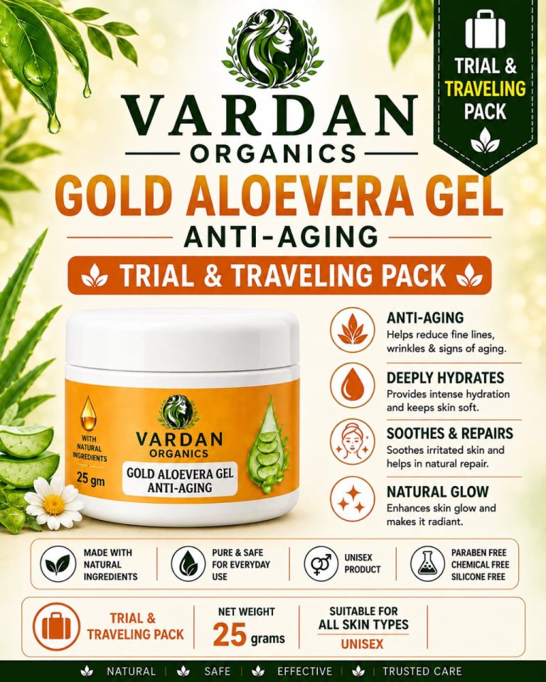 Vardan Organics Gold Gel Herbal Anti-Aging Gel Trial & Traveling Pack - Ingredients & Details - Vardan Organics