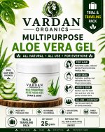 Vardan Organics Multipurpose Aloe Vera Gel Pure Aloe Vera Gel for Hair & Skin Trial & Traveling Pack - Ingredients & Details - Vardan Organics