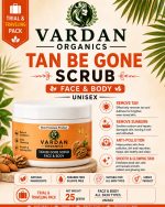 Vardan Organics Tan Be Gone Face & Body Scrub Herbal Anti-Tan Exfoliator Trial & Traveling Pack - Ingredients & Details - Vardan Organics
